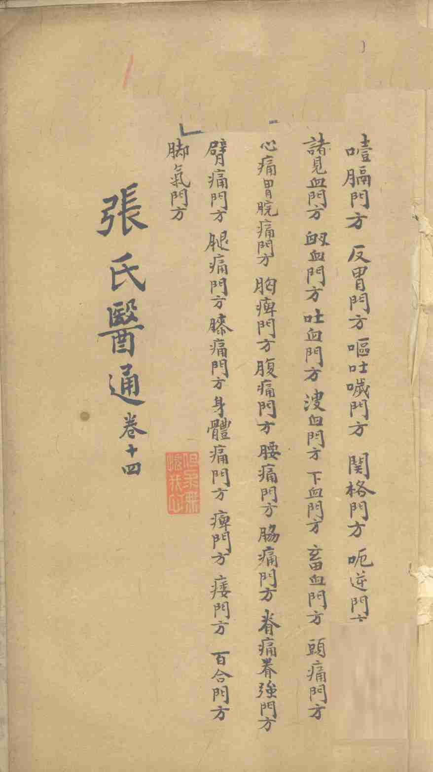 张氏医通  卷14  上